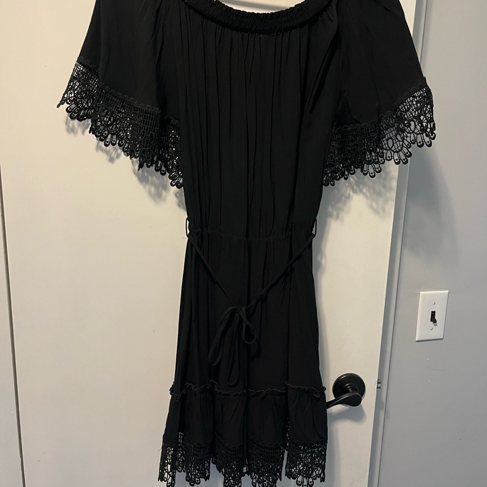 Off the shoulder Black Dress